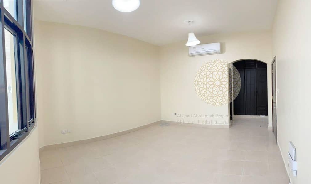 20 SHINING MARVELOUS SEMI INDEPENDENT VILLA WITH 6 MASTER BEDROOM AND DRIVER ROOM FOR RENT IN KHALIFA CITY A