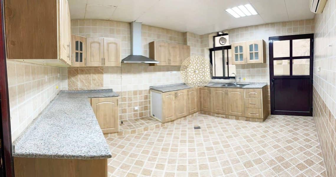 35 SHINING MARVELOUS SEMI INDEPENDENT VILLA WITH 6 MASTER BEDROOM AND DRIVER ROOM FOR RENT IN KHALIFA CITY A