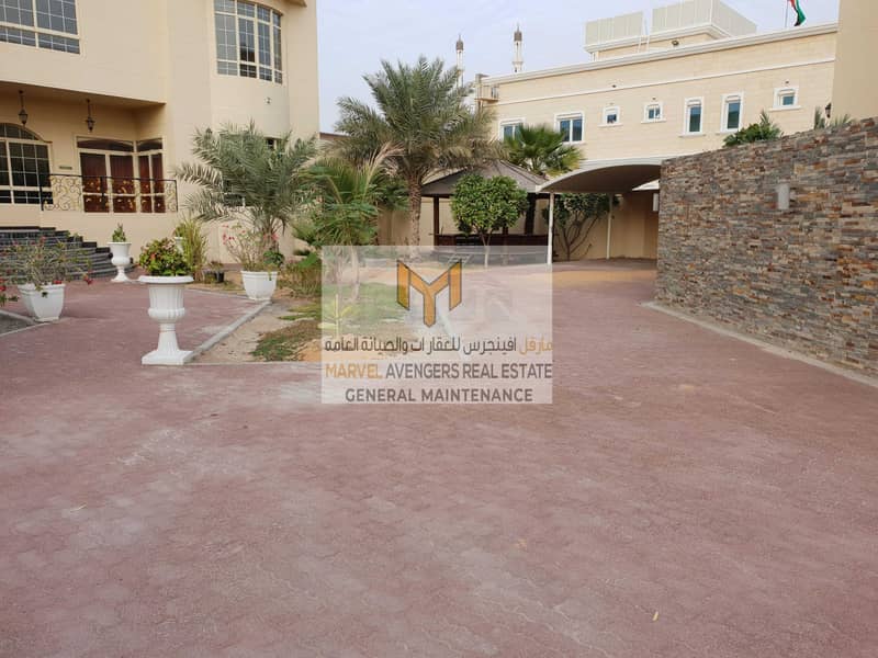 6 Luxury 8 MBR villa with Maid room + Big Yard + Central A C