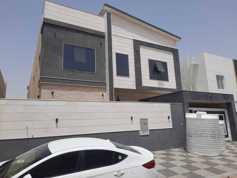 Villa for sale of the most luxurious architectural designs in Ajman, personally finished with high-quality building materials, with the possibility of