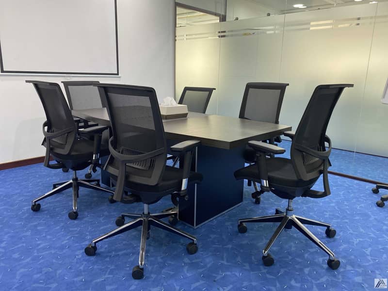 10 Fully Furnished Smart Office -Dewa I Internet free -Linked with Mall and Metro