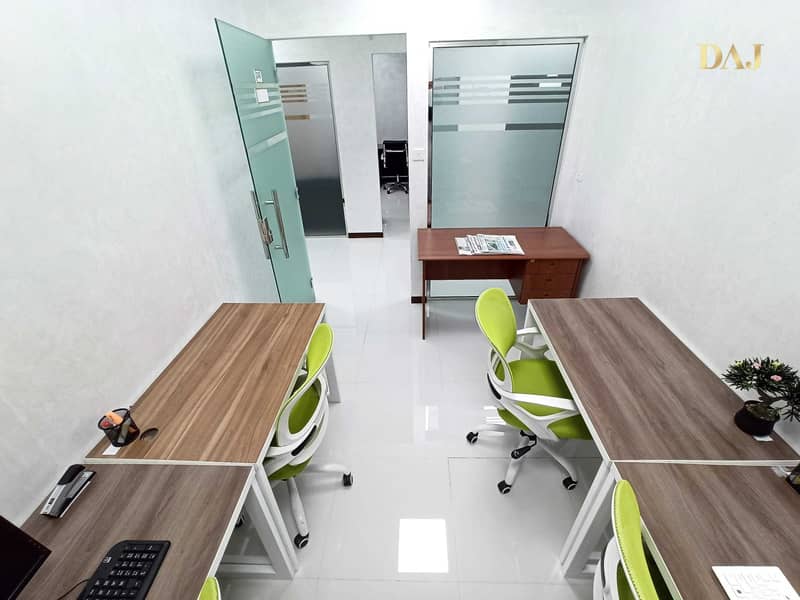 4 Office Spaces from AED 500/- Monthly | Free internet & Dewa | No Commission