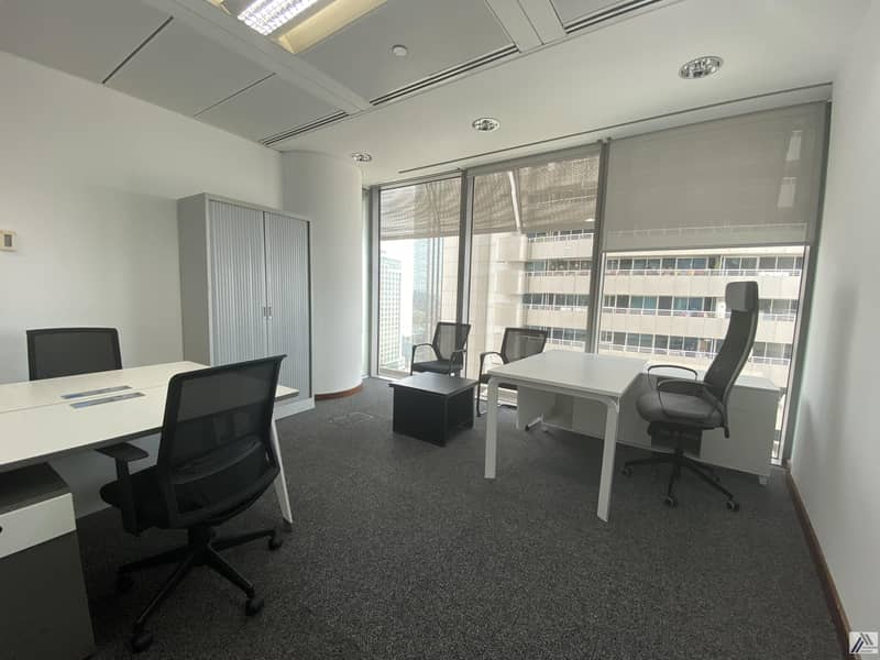 DEWA | Internet Free | Fully Fitted Elegant | Bright | Executive Office| Linked with Metro and Mall