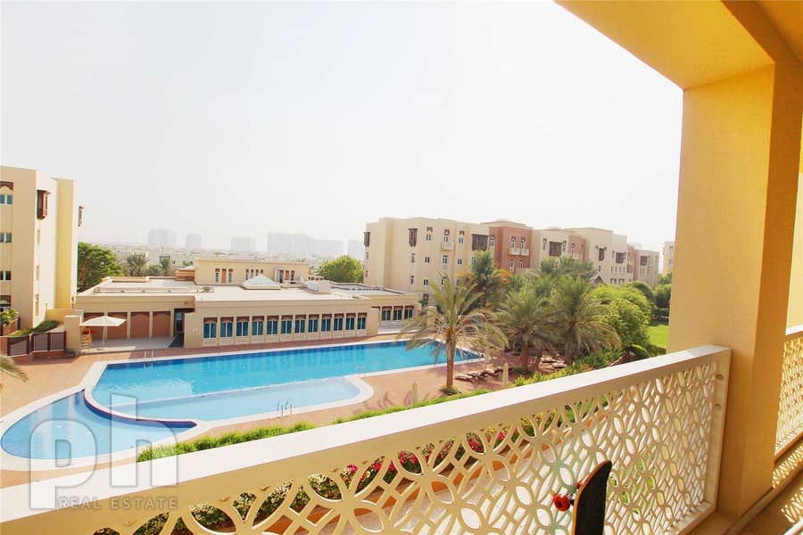 With Pool View | 3 Bedrooms | Maids Room
