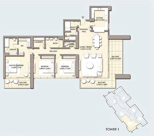 14 Large 3 Bedrooms + Maids | BLVD Crescent