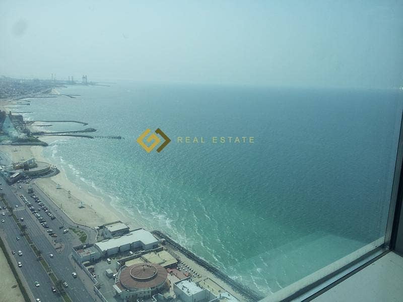 Commission Free Full Sea View 2 bedroom Apartment for Rent in Ajman Corniche Tower Ajman