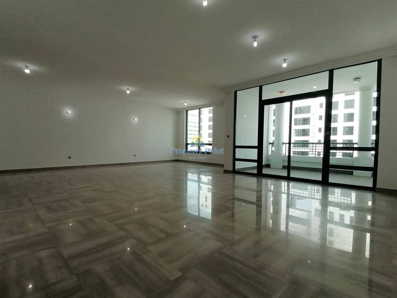 3 Large Living Area with Balcony | Huge 4-bedroom Unit | Maids Rm | Corniche Road