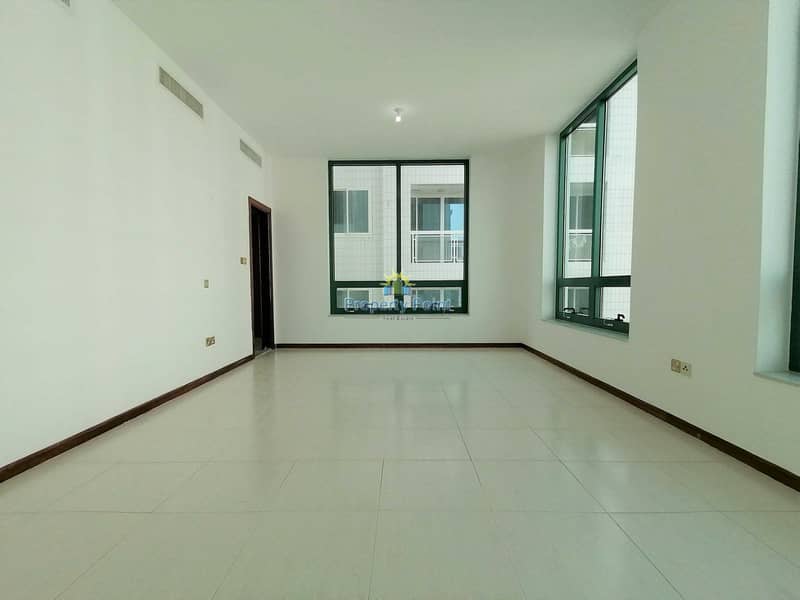 7 Large Living Area with Balcony | Huge 4-bedroom Unit | Maids Rm | Corniche Road