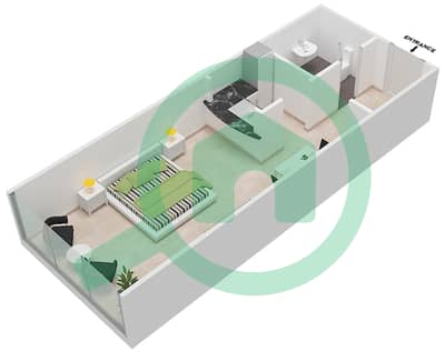 Royal Residence 1 - Studio Apartments type A1 Floor plan