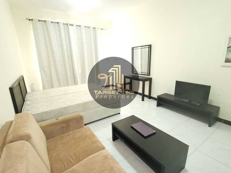 Fully Furnished Studio with Balcony| Monthly 3500 including DEWA