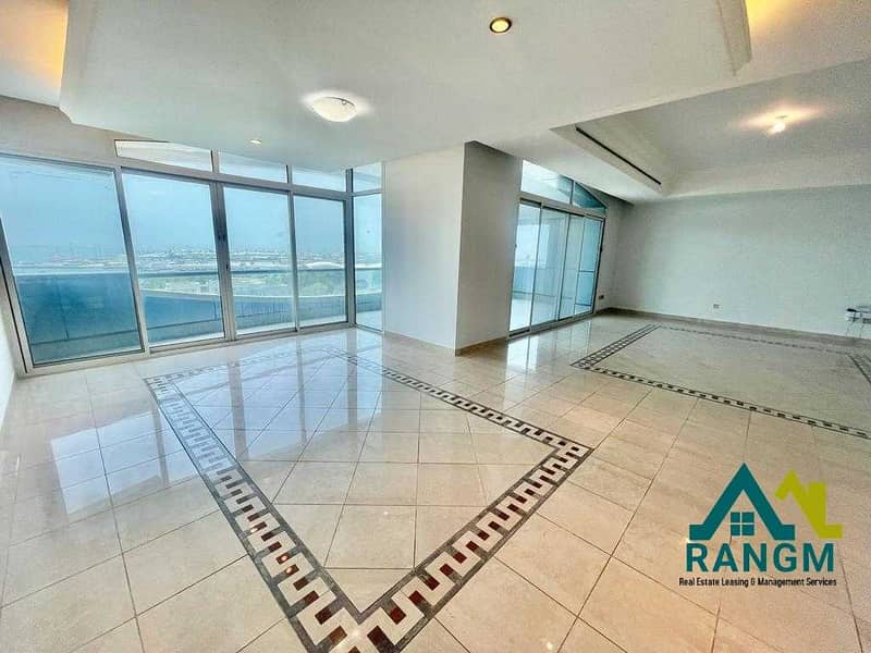 7 Huge Balcony | 4BR+Maid+S+L in Corniche Sea View | Parking