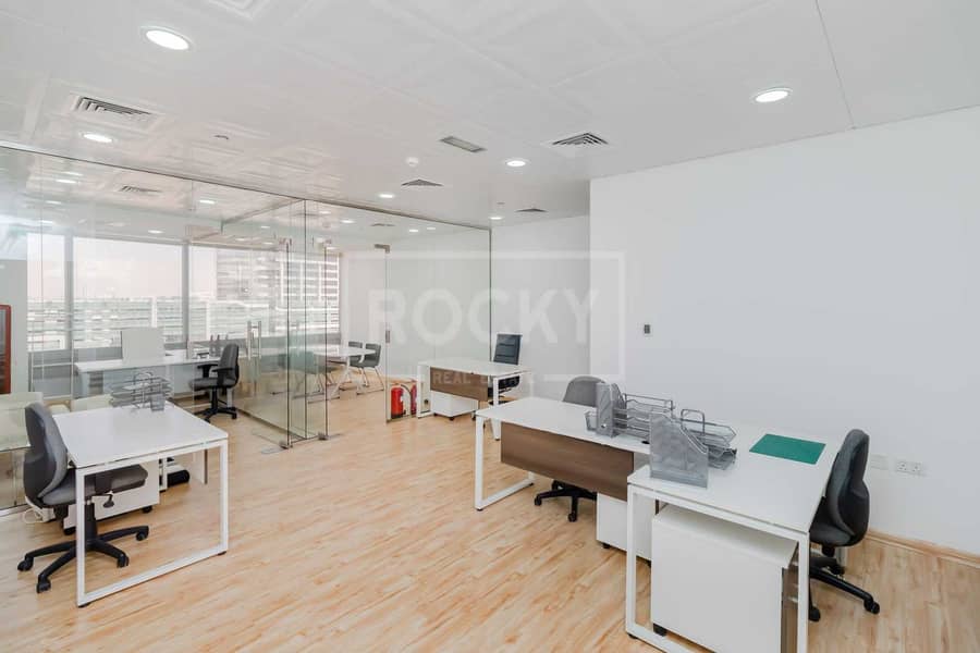 Elegant Furnished Office|Partitioned|Prime Location|DMCC