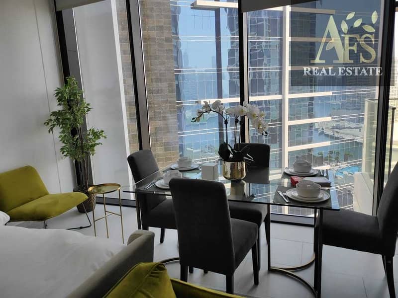 5 Spacious| 1 Month Free |Fully Furnished | Marquise Square Tower| Chiller & Gas Included