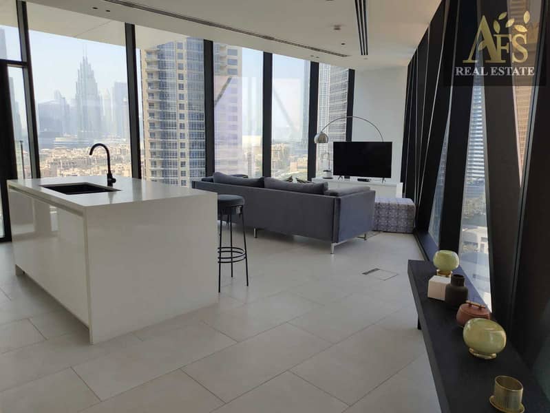 3 Burj Khalifa View | 2BR | Fully Furnished | One Month Free| Spacious| Chiller & Gas Included