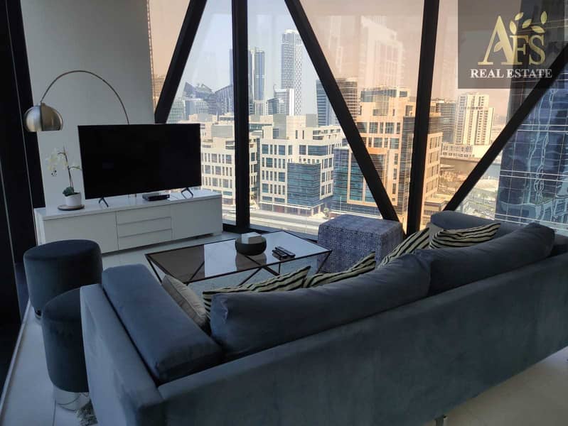 5 Burj Khalifa View | 2BR | Fully Furnished | One Month Free| Spacious| Chiller & Gas Included