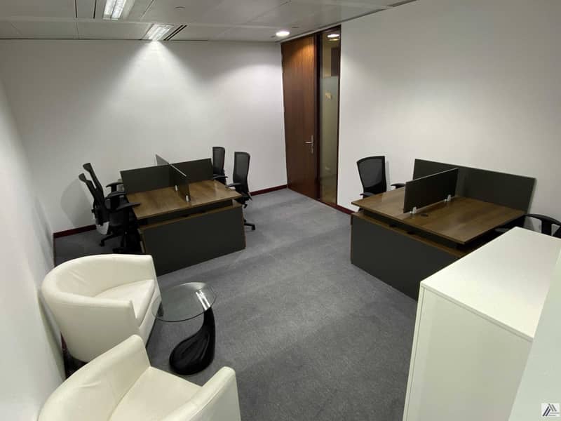 Fully Furnished Serviced  Office -with one manager Cabin -Suitable for 8 to 10 staff