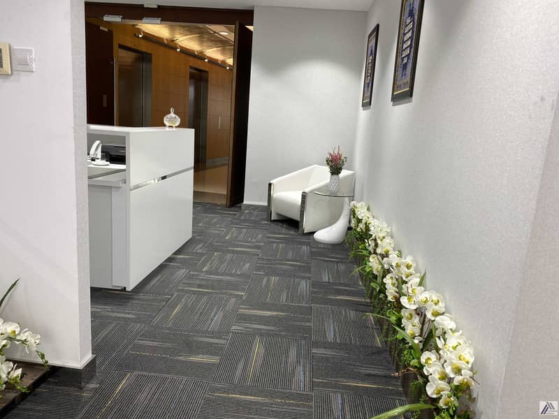 6 Fully Furnished Serviced  Office -with one manager Cabin -Suitable for 8 to 10 staff