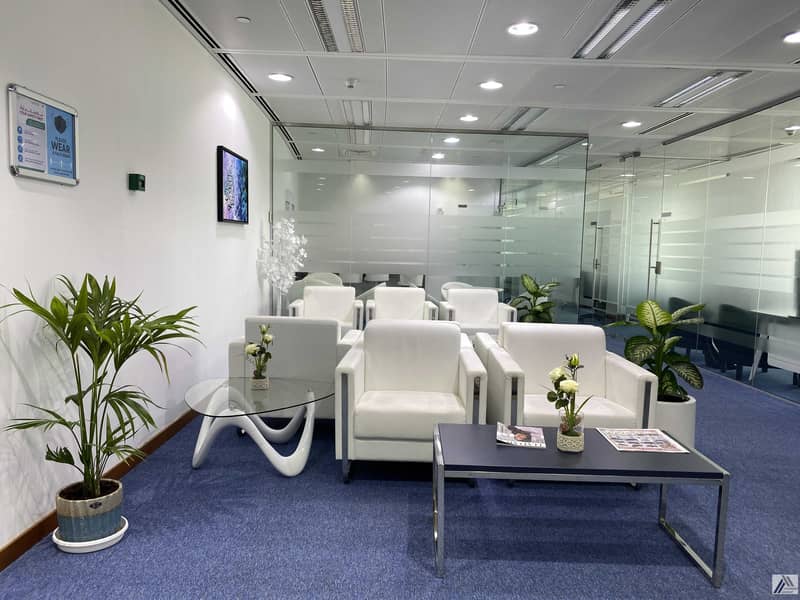 7 Fully Furnished Serviced  Office -with one manager Cabin -Suitable for 8 to 10 staff