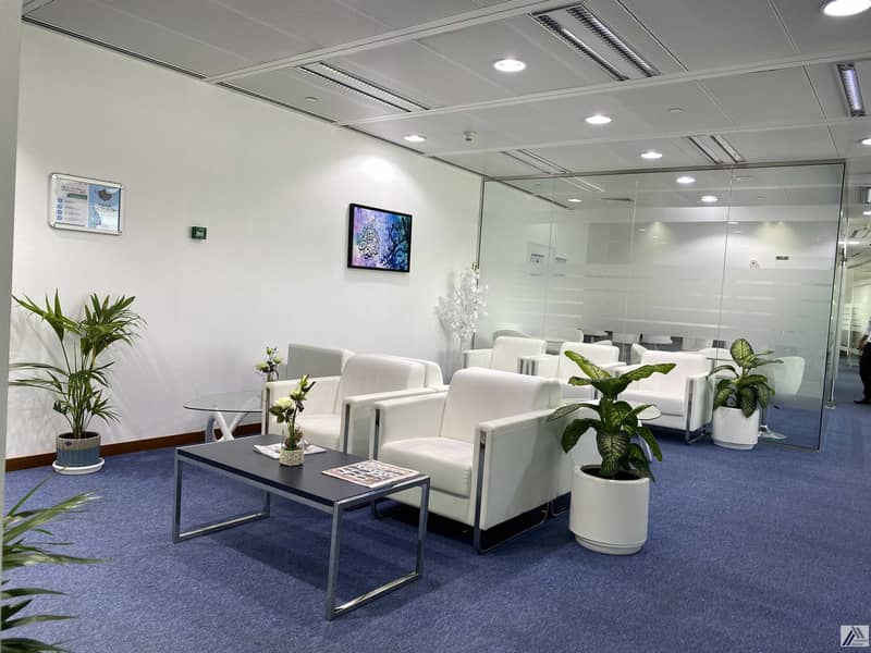 9 Fully Furnished Serviced  Office -with one manager Cabin -Suitable for 8 to 10 staff