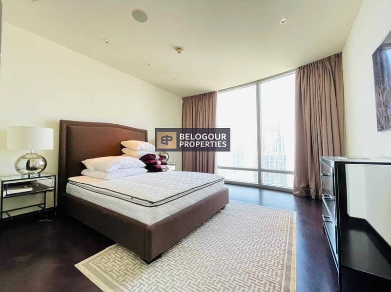 6 On Higher Floor | Fully Furnished 2 Bedroom+Maids | Downtown Views