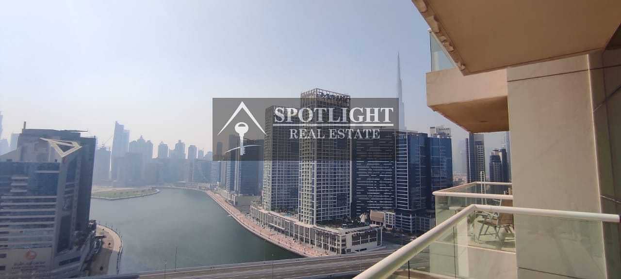 1 bedroom |  Lake  plus Burj khalifa view | for rent | Business Bay