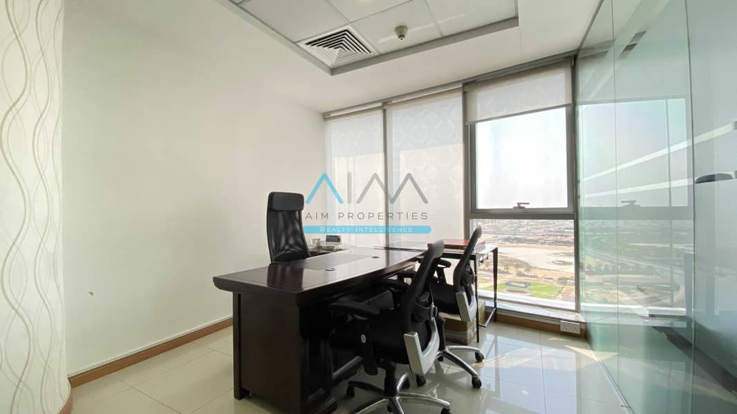 10 1100 sqft | 2Parking | Fully Furnished | Fitted with Partitions | Pantry | Citadel Tower