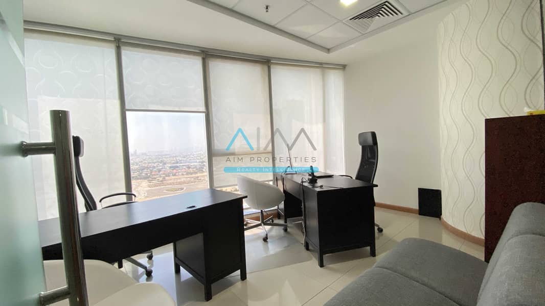 11 1100 sqft | 2Parking | Fully Furnished | Fitted with Partitions | Pantry | Citadel Tower