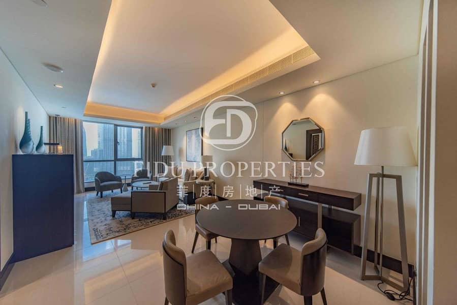 4 Full Burj and Fountain view | High floor | All in