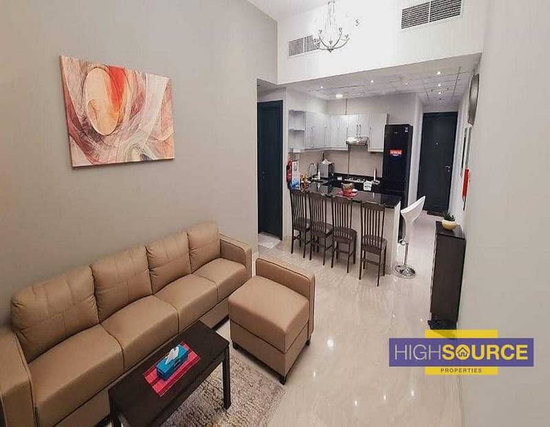 7 FULLY FURNISHED POOL VIEW SPACIOUS 1 BED ROOM WITH BIG TERRACE FOR  RENT IN ELITE BUSINESS BAY