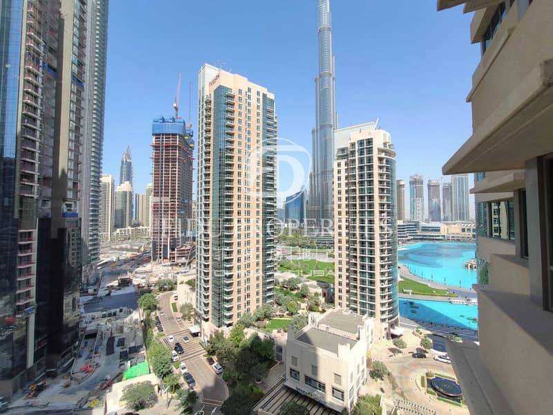 Burj and Fountain view | Mid floor | Vacant now