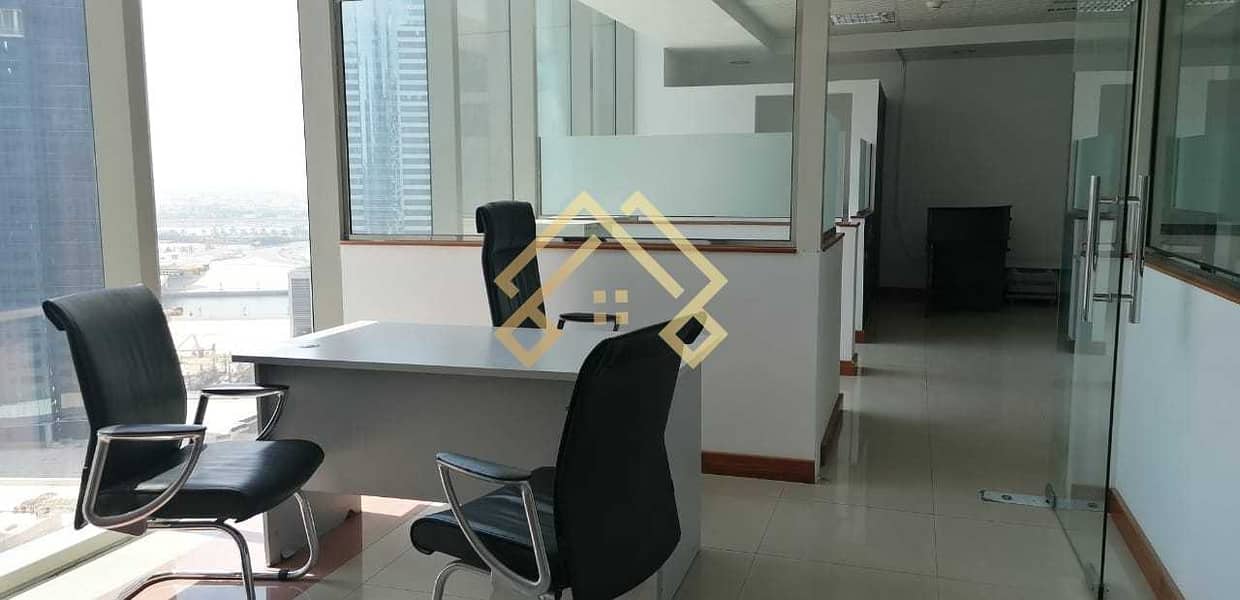4 Fully Fitted  High Floor  Office With Glass Partitions |Close to Metro