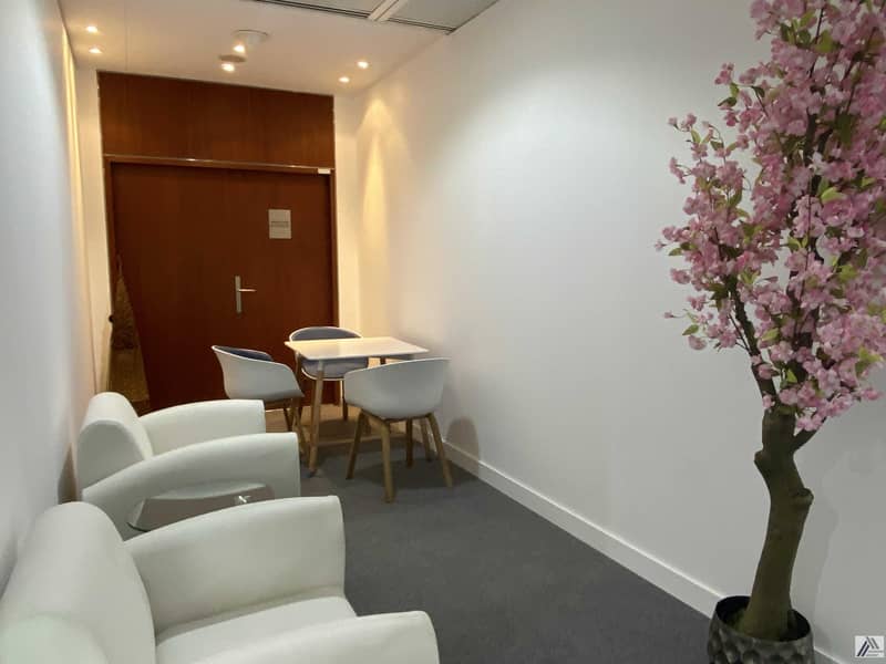 6 Fully Furnished and Serviced office -suitable for 4 o 5 staff -Affordable price only AED 36000/-