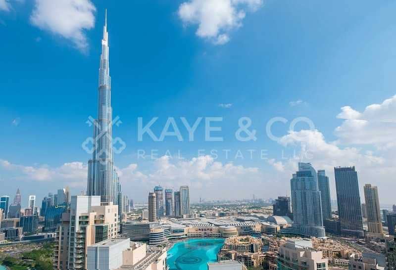 3 Well Maintained | High Floor | Burj Khalifa View