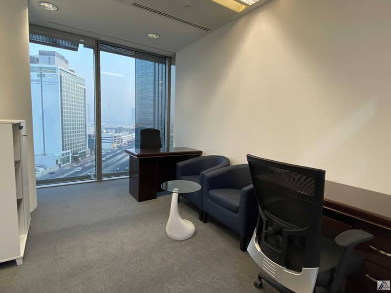 3 Serviced Furnish Best Office Suitable for 2 Staff / Linked with Metro/ with Meeting and Conference  room