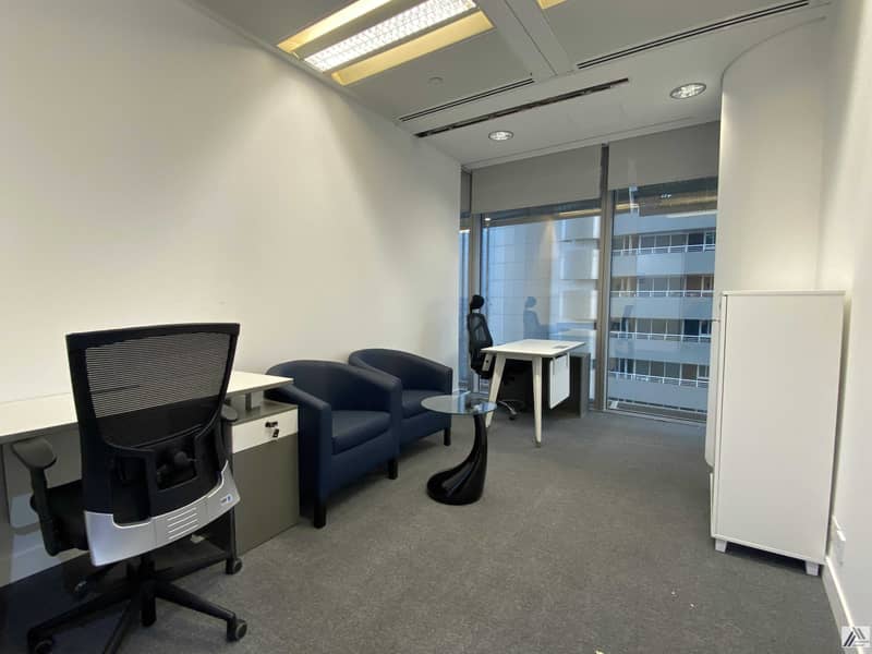 6 Serviced Furnish Best Office Suitable for 2 Staff / Linked with Metro/ with Meeting and Conference  room