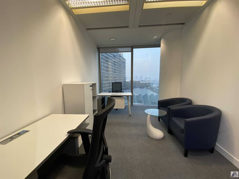 8 Serviced Furnish Best Office Suitable for 2 Staff / Linked with Metro/ with Meeting and Conference  room
