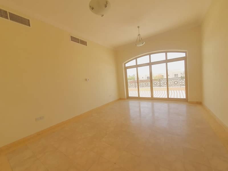 8 Very spacious 5bhk compound villa with study & shared pool+gym in umm suqaim 1 rent is 240k
