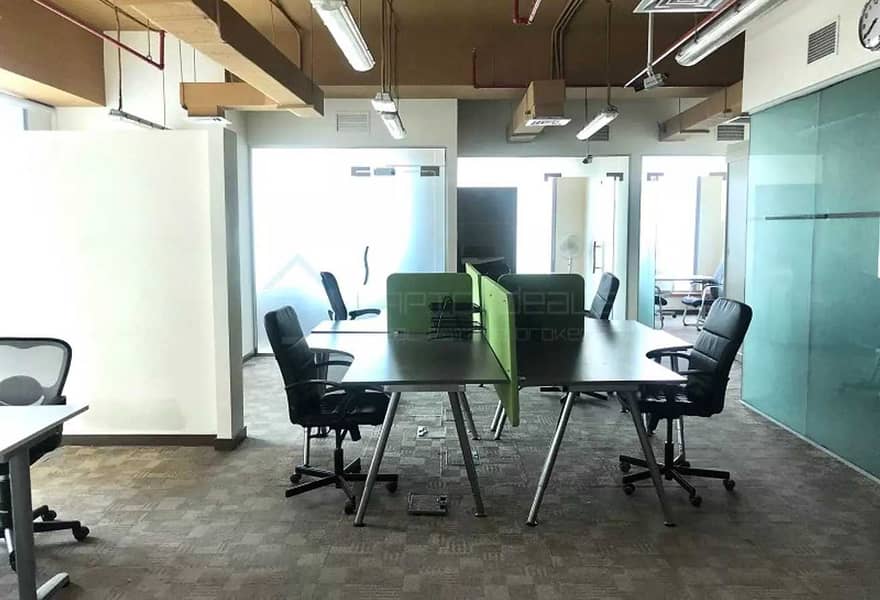 5 Furnished & Partitioned Office with Canal View