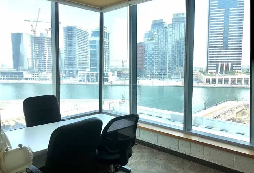 6 Furnished & Partitioned Office with Canal View