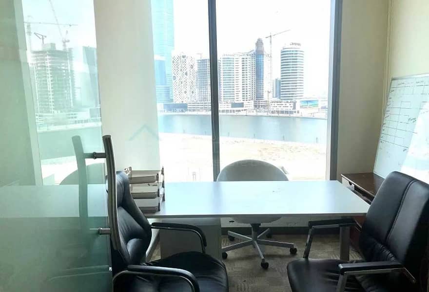 7 Furnished & Partitioned Office with Canal View