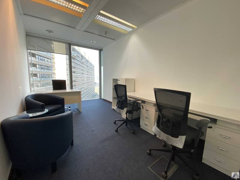 2 Fully Furnished office | Dewa | Internet | Conference room Including | linked with Burjuman mall