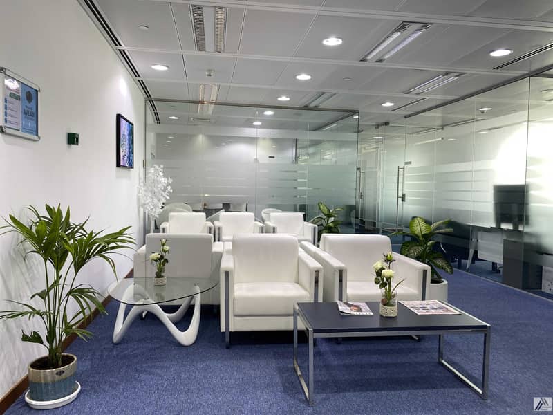 3 Fully Furnished office | Dewa | Internet | Conference room Including | linked with Burjuman mall