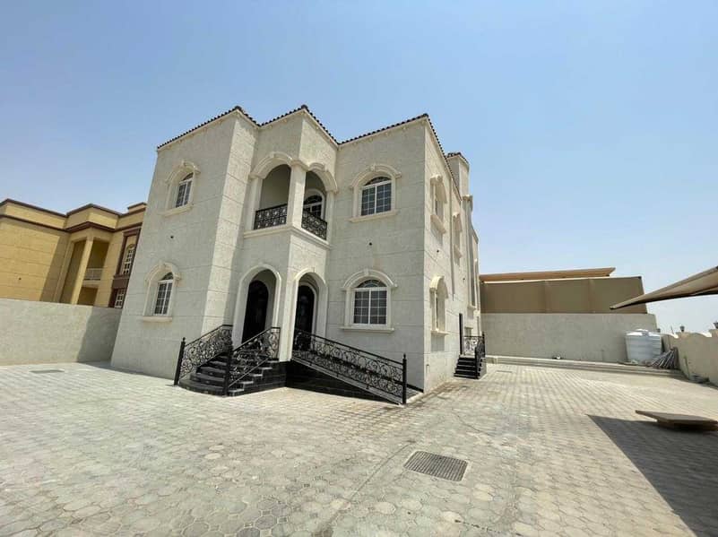 Amazing Offer Brand New Villa  for rent with Super deluxe finishing  | Central Ac | 5 master rooms +maid room for rent in Al Raqaib Ajman