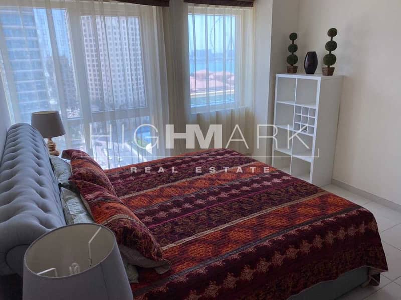 5 Furnished 1BR Sea and Marina View next to Beach