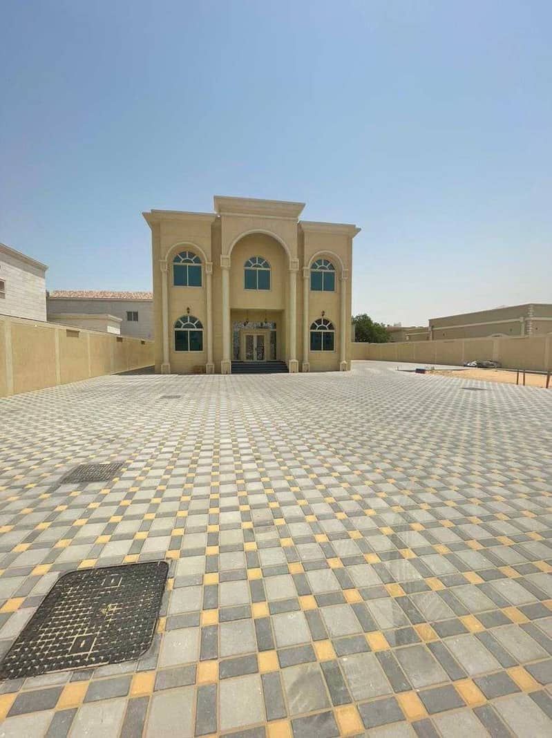 Offer Brand New Villa for rent with Big hosh and Mulhaq | Super deluxe finishing | 5 Mater rooms on Main Road in al Hamidiya Ajman