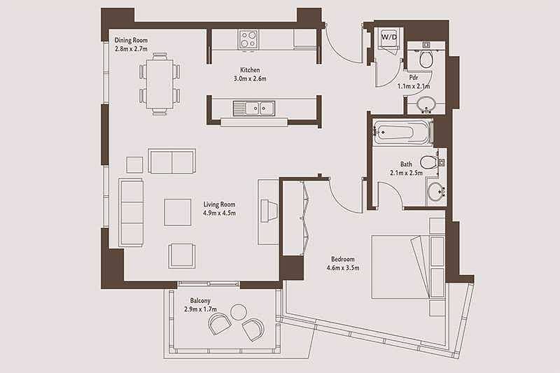 15 Burj Khalifa View | 974 Sq Ft | High Floor