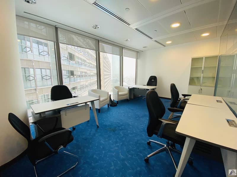 Independent fully furnished and serviced office_Linked with burjuman Mall and metro