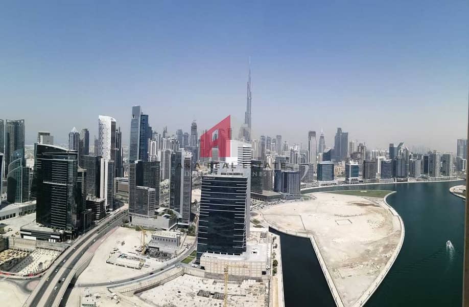 Office With Burj Khalifa And Canal view