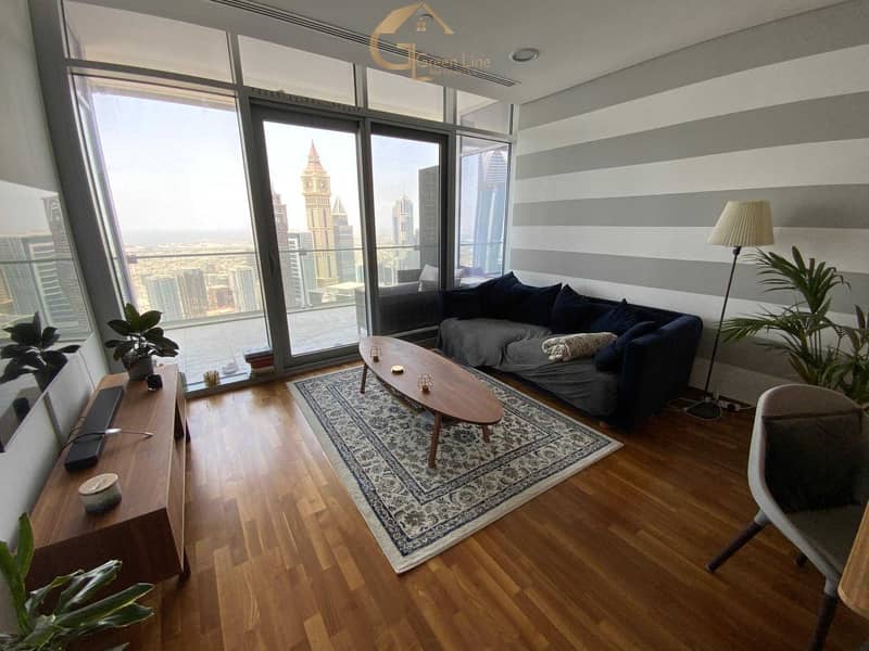 Nicely Maintained 1 BR I Facing the Sea and DIFC Views