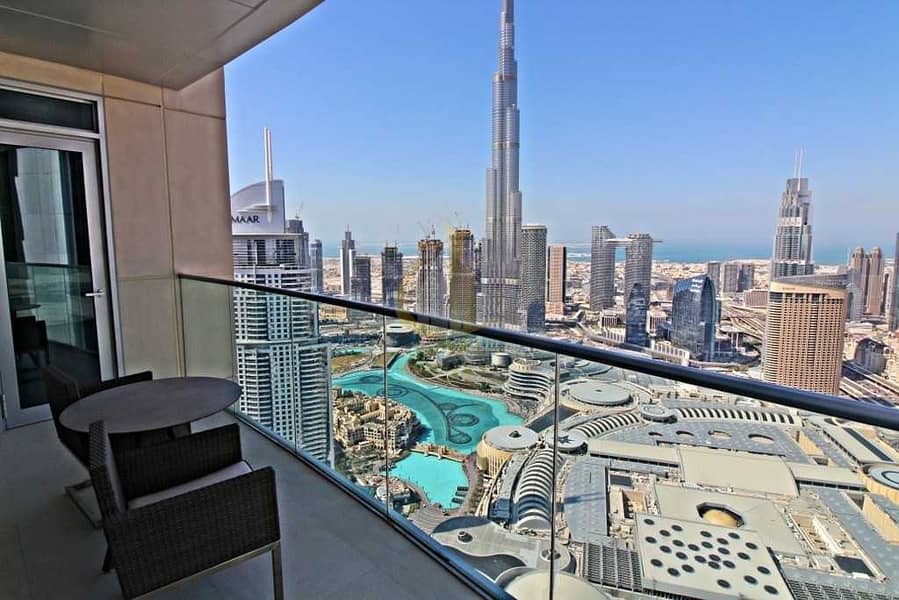 15 All Inclusive | Burj Khalifa and Fountain Views | 3BR+M On High Floor